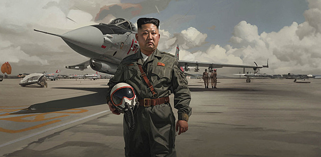 OBRAZEM: Top Un. Kalendář ukazuje Kima jako pilota ve stylu Toma Cruise